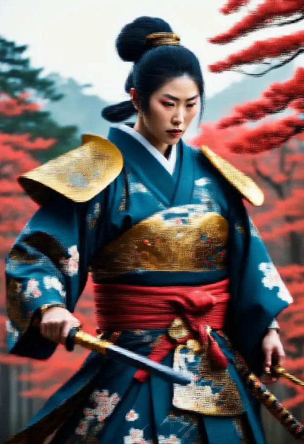 목판화로 그린 판타지 여전사