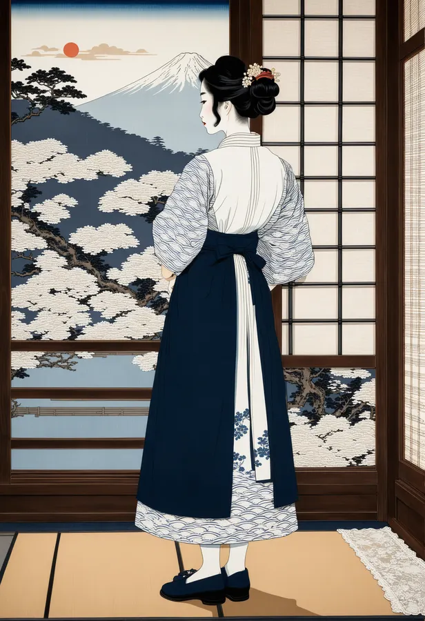 우키요에 메이드의 아침